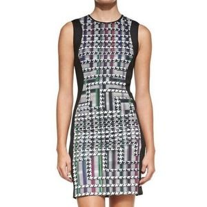 Clover Canyon Scuba Mini Dress Trinity Houndstooth